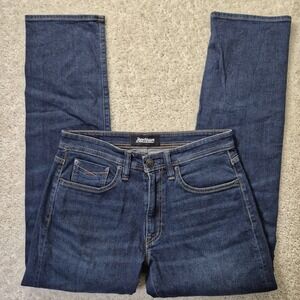 Revtown Jeans Mens 31x32 Blue Automatic Flex Straight Dark Wash Preppy Office